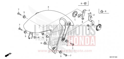 KOTFLUEGEL, VORNE CBR650RAN de 2022